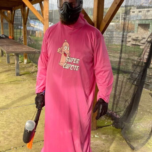Paintball Prague-Player in funny costume.